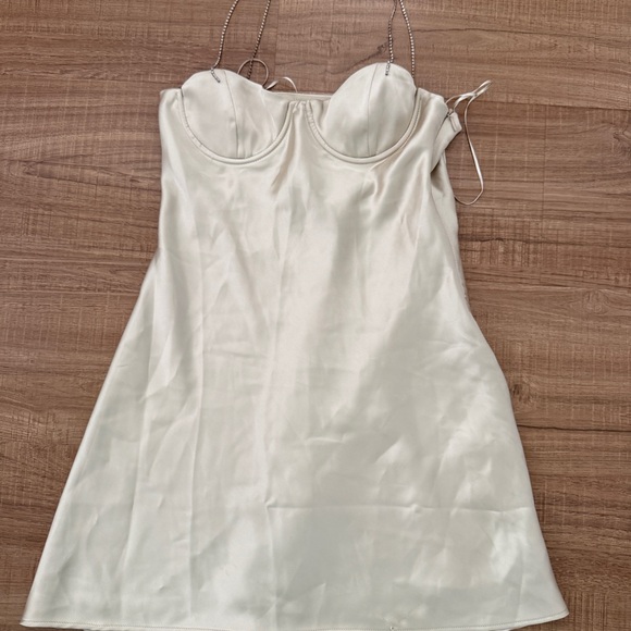 Zara Dresses & Skirts - Zara Cream Satin Chemise
